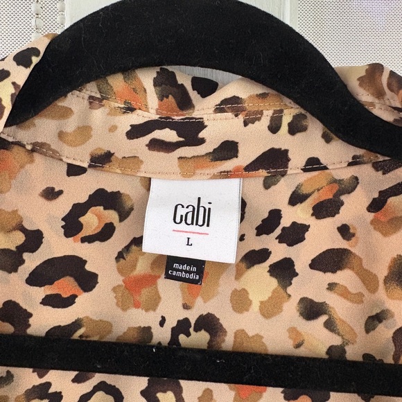 Cabi Lynx Leopard Print Women's Top - Multicolor - Picture 2 of 6
